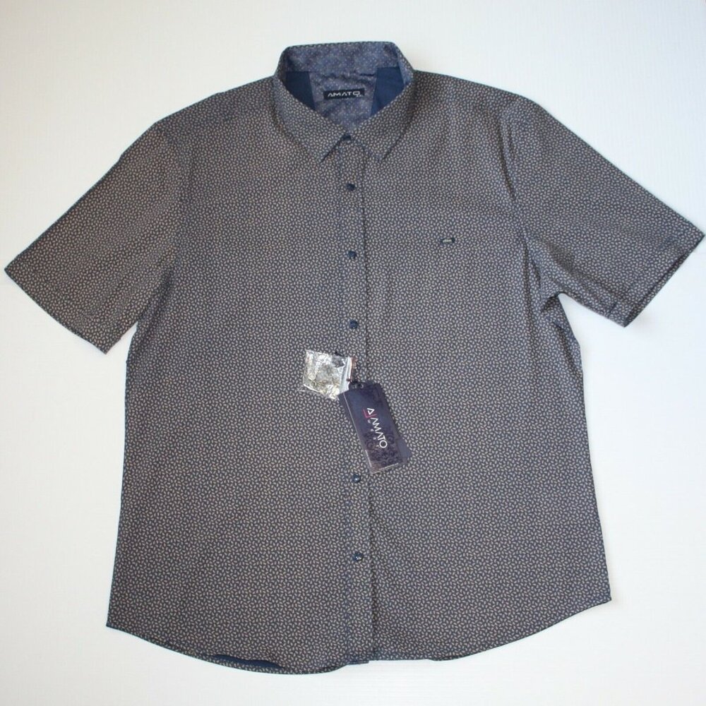 Amato Wear Slim Fit Men's Casual Shirt Top size XXL fits like Small NWT